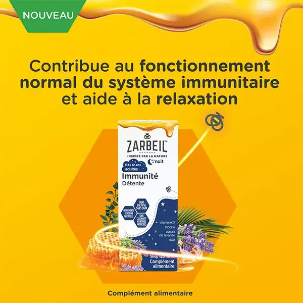 Xarope Zarbeil® para Imunidade Noturna para Adultos, Frasco de 120 ml