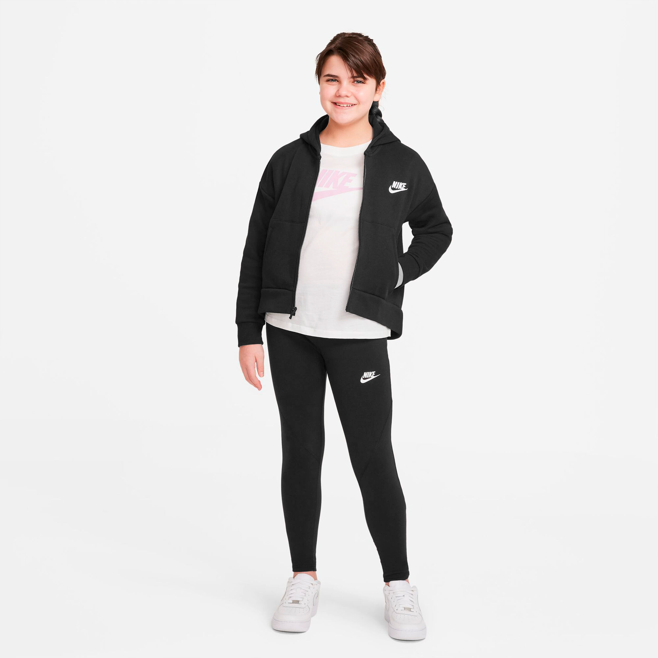 Nike Sportswear Club Fleece Gilet En Coton Filles - Noir , Blanc