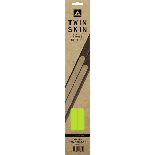 Peaux de remplacement classique FISCHER TWIN SKIN 100% MOHAIR WIDE NEON YELLOW