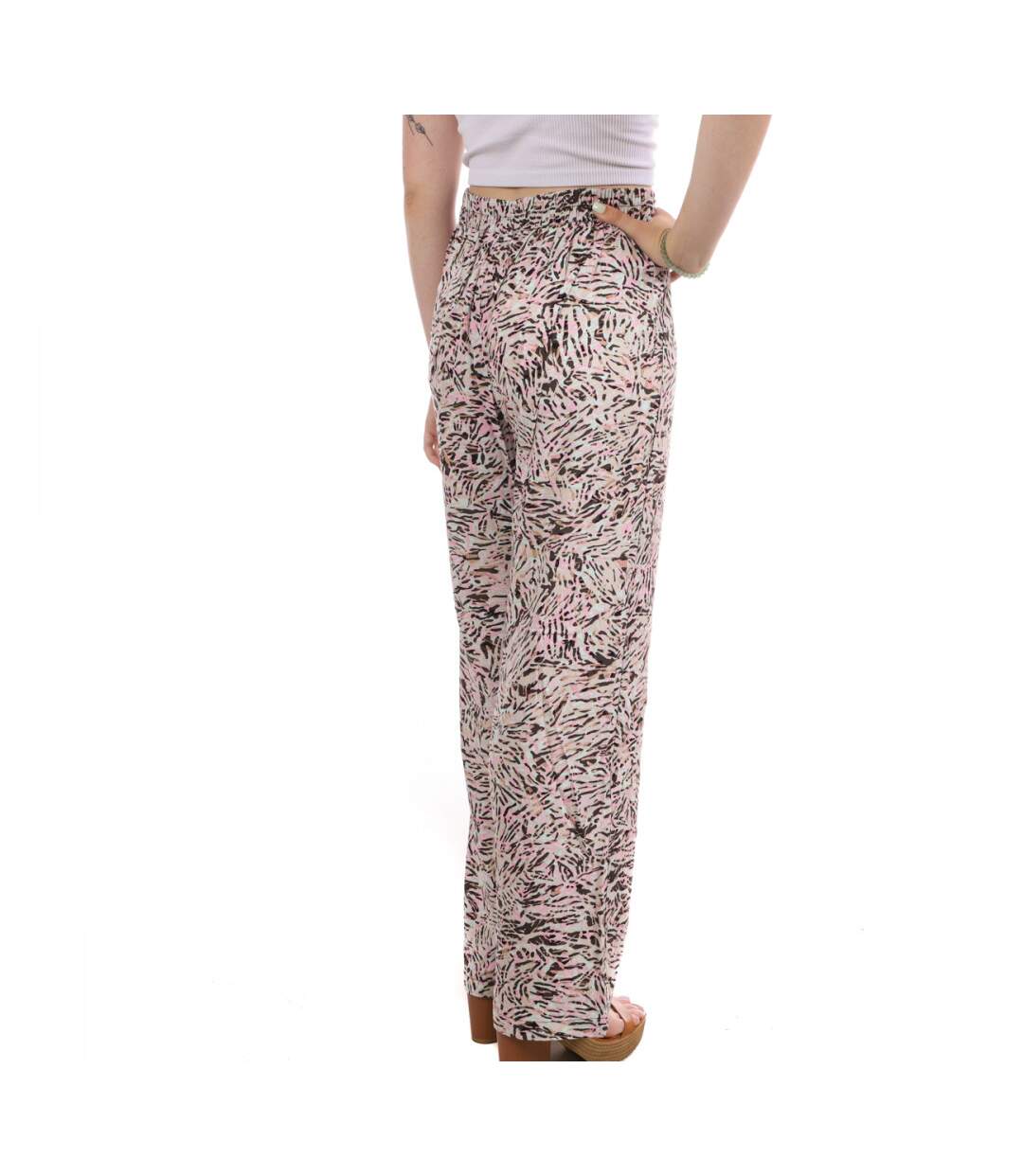 Pantalon Rose/Turquoise Femme Vero Moda Easy