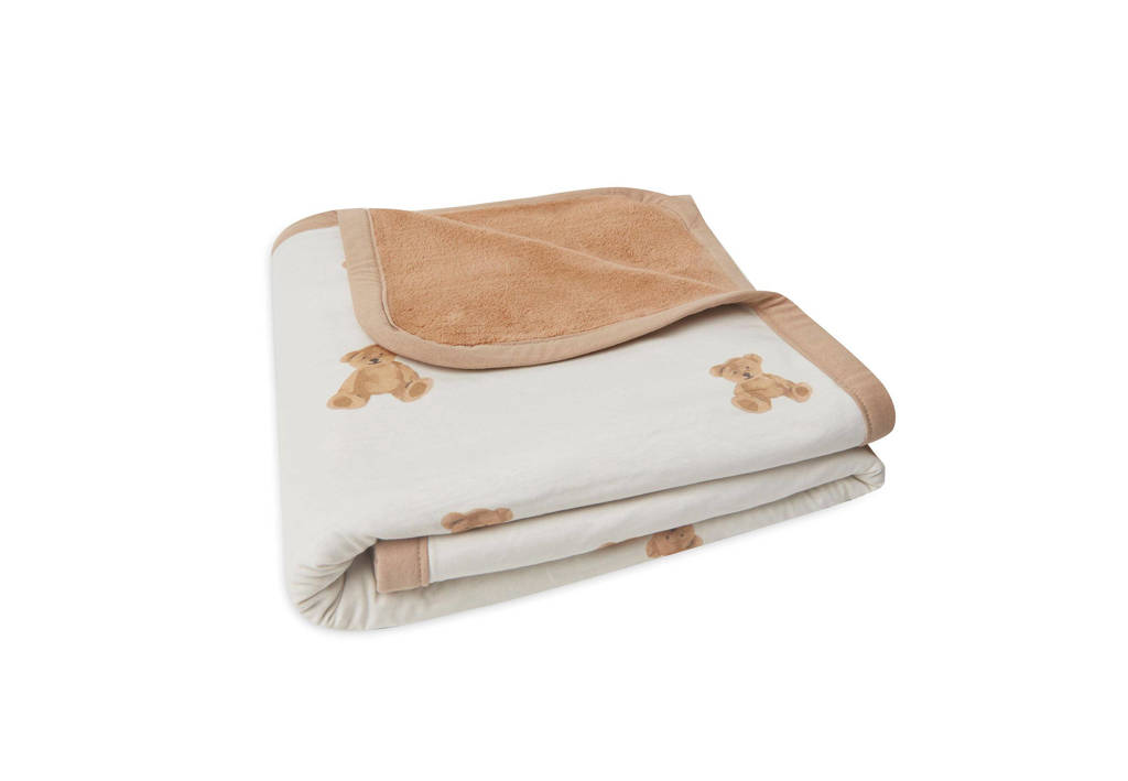 baby ledikantdeken fleece 100x150 cm Teddy Bear biscuit