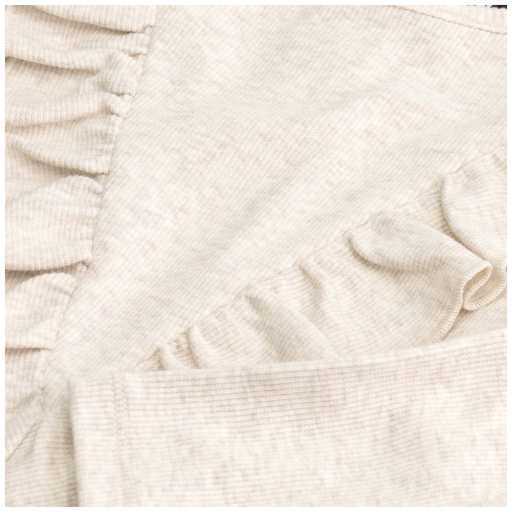 Sweet Petit peuter shirt rib Ilse lange mouwen effen beige