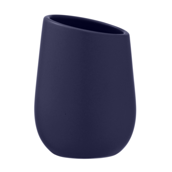 Wenko keramische beker Badi donkerblauw