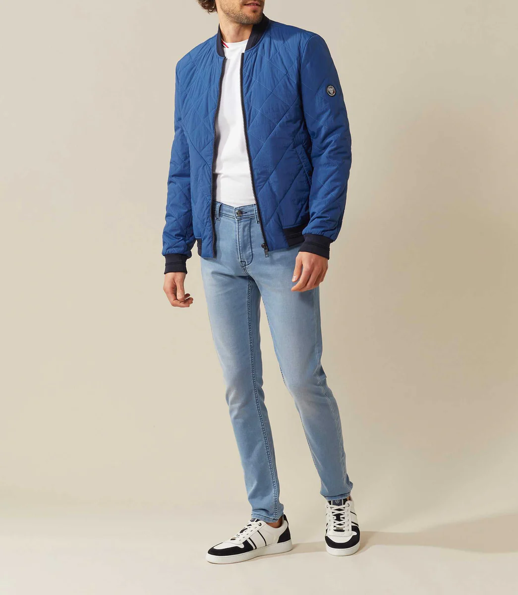 Teddy matelassé bleu roi 
