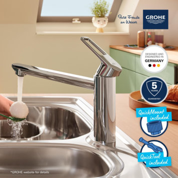 Grohe Keukenmengkraan Start Loop middelhoge uitloop Chroom