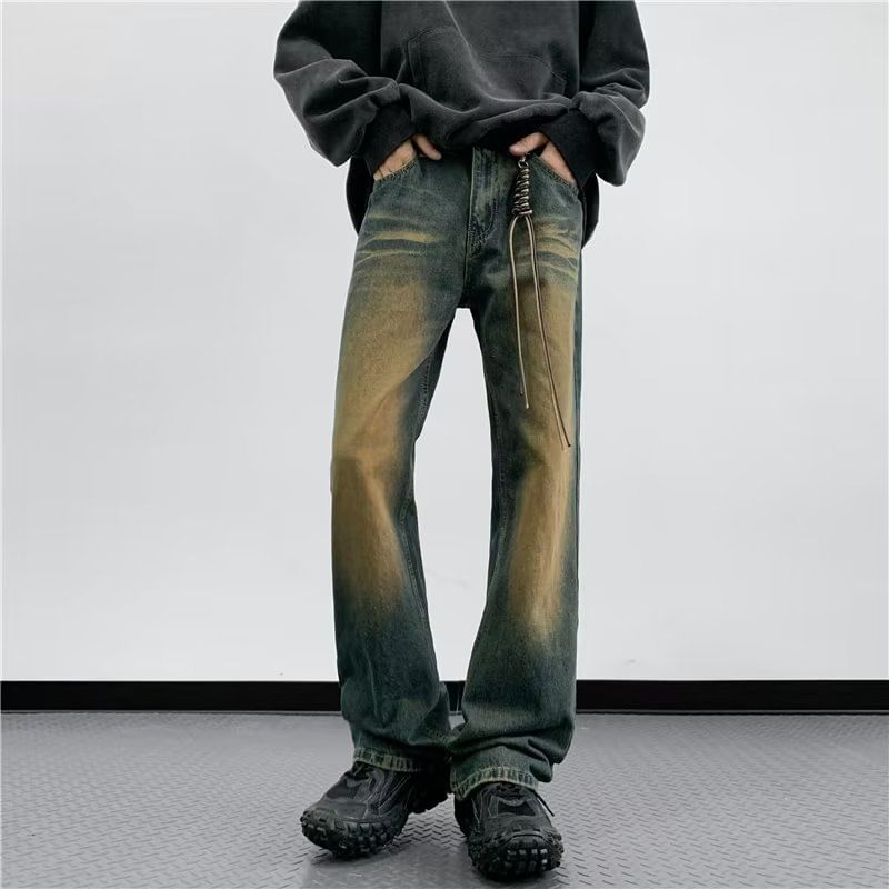 Cowpow - Mid Rise Washed Bootcut Jeans