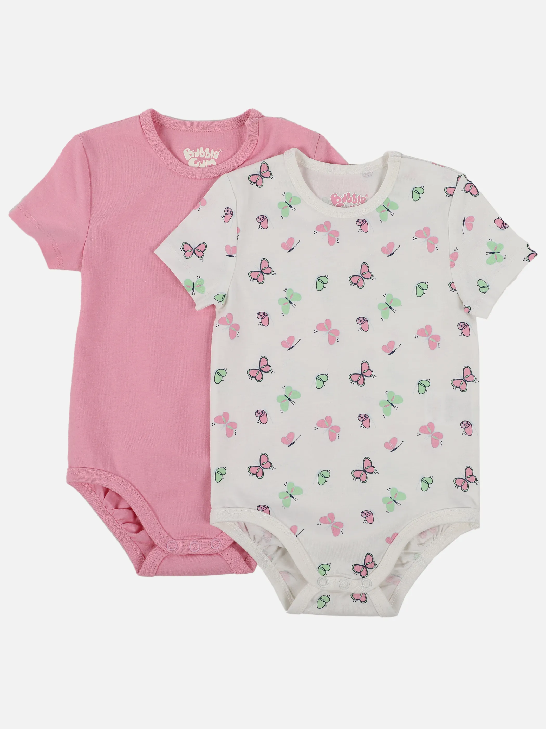 Baby Mädchen Bodies im 2er Pack mit Schmetterlingen