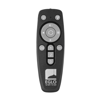 EGLO plafondlamp Kostrena met ventilator Ø45.5cm, wit/ grijs