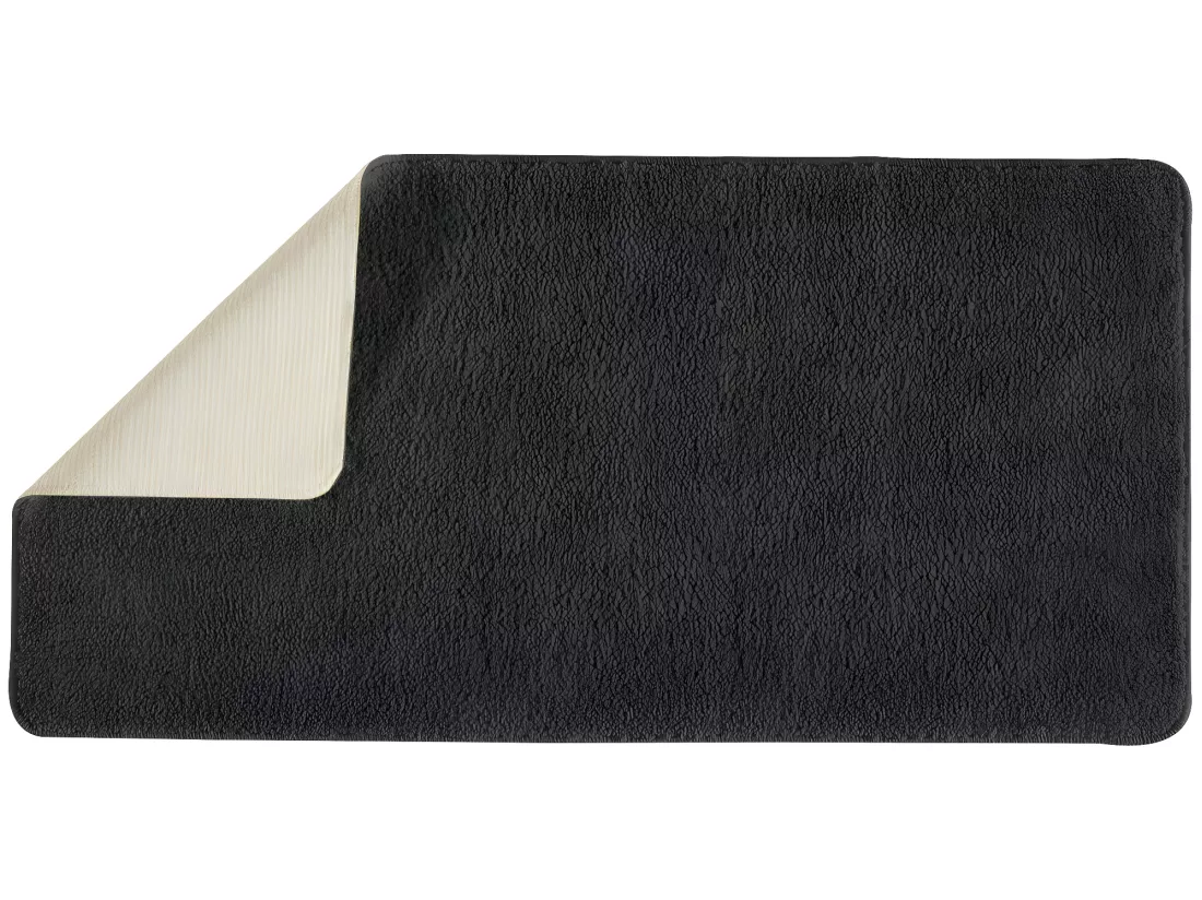 Tapis de bain uni en polyester chocolat 60x120cm