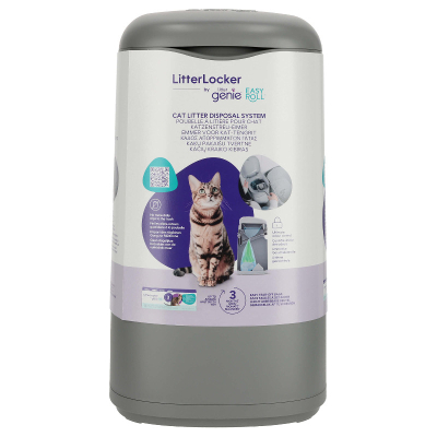 Litter Locker Genie Entsorgungseimer EasyRoll grau
