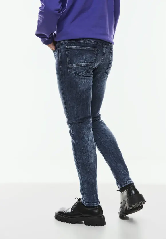 Superslimfit Jeans - indigo blue random wash