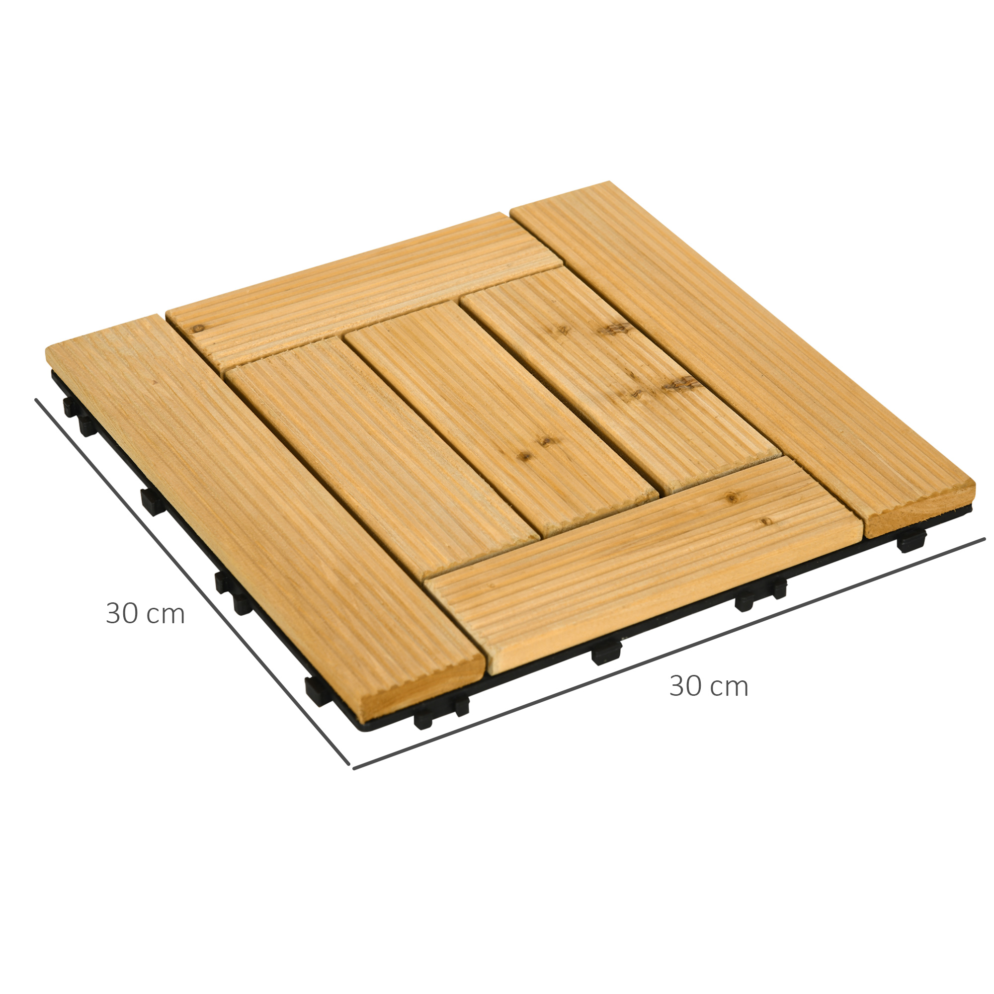 Conjunto de azulejos de madeira Outsunny com 27 peças
