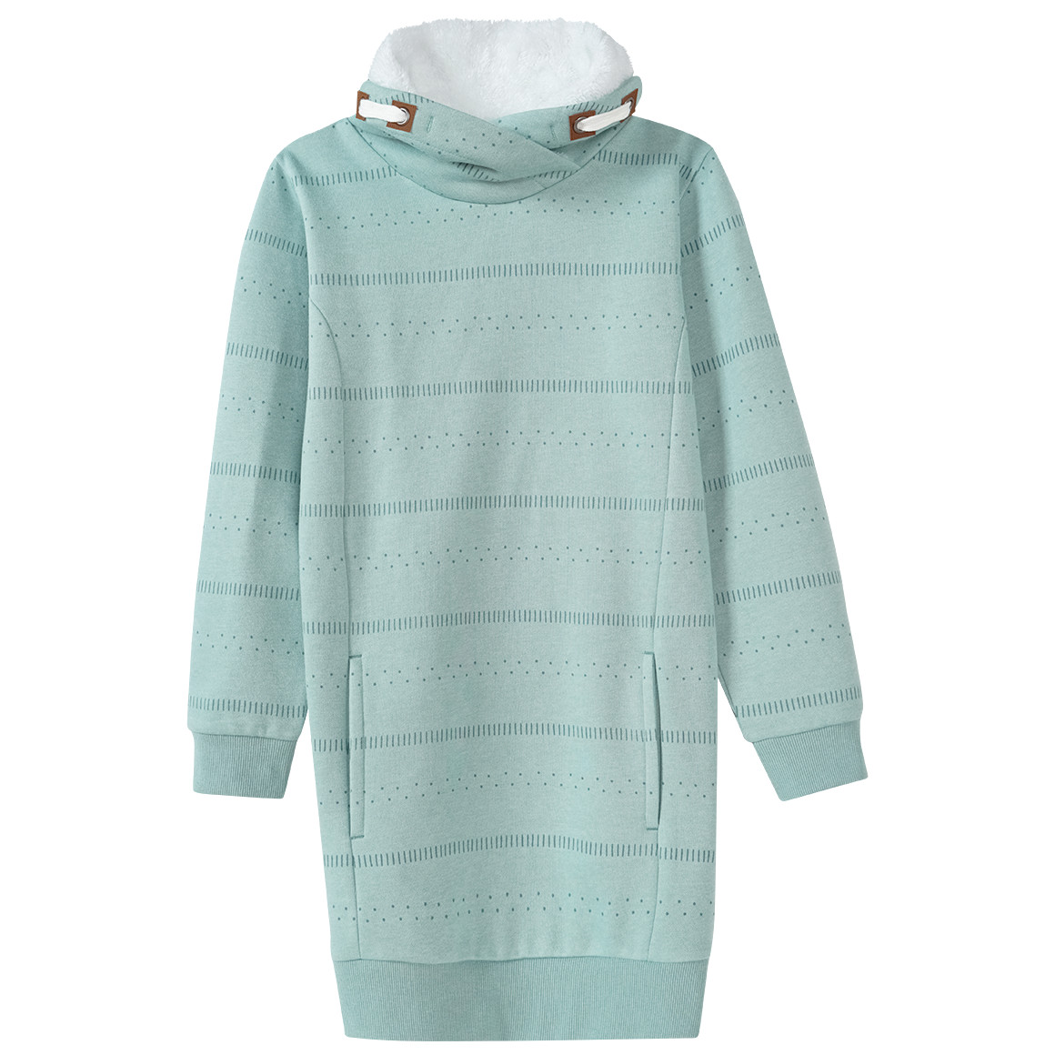 Yigga Mädchen Sweatkleid mit Stehkragen türkis