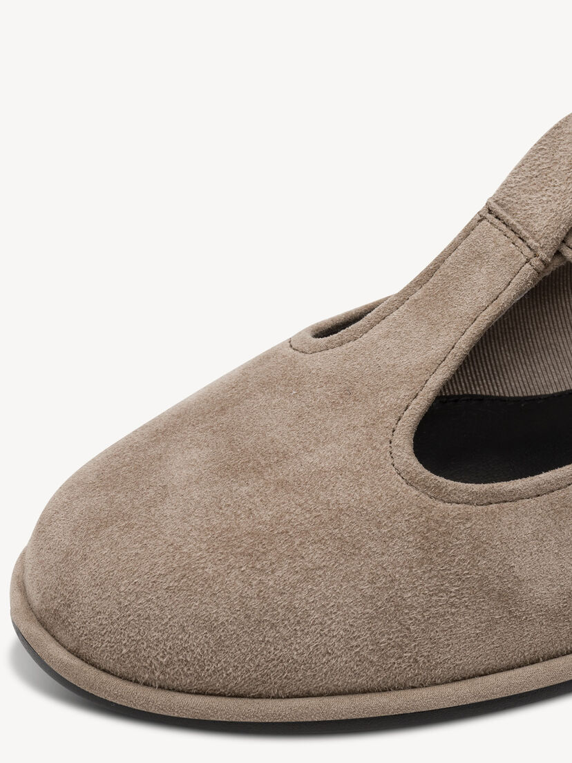 Leren Ballerina - beige