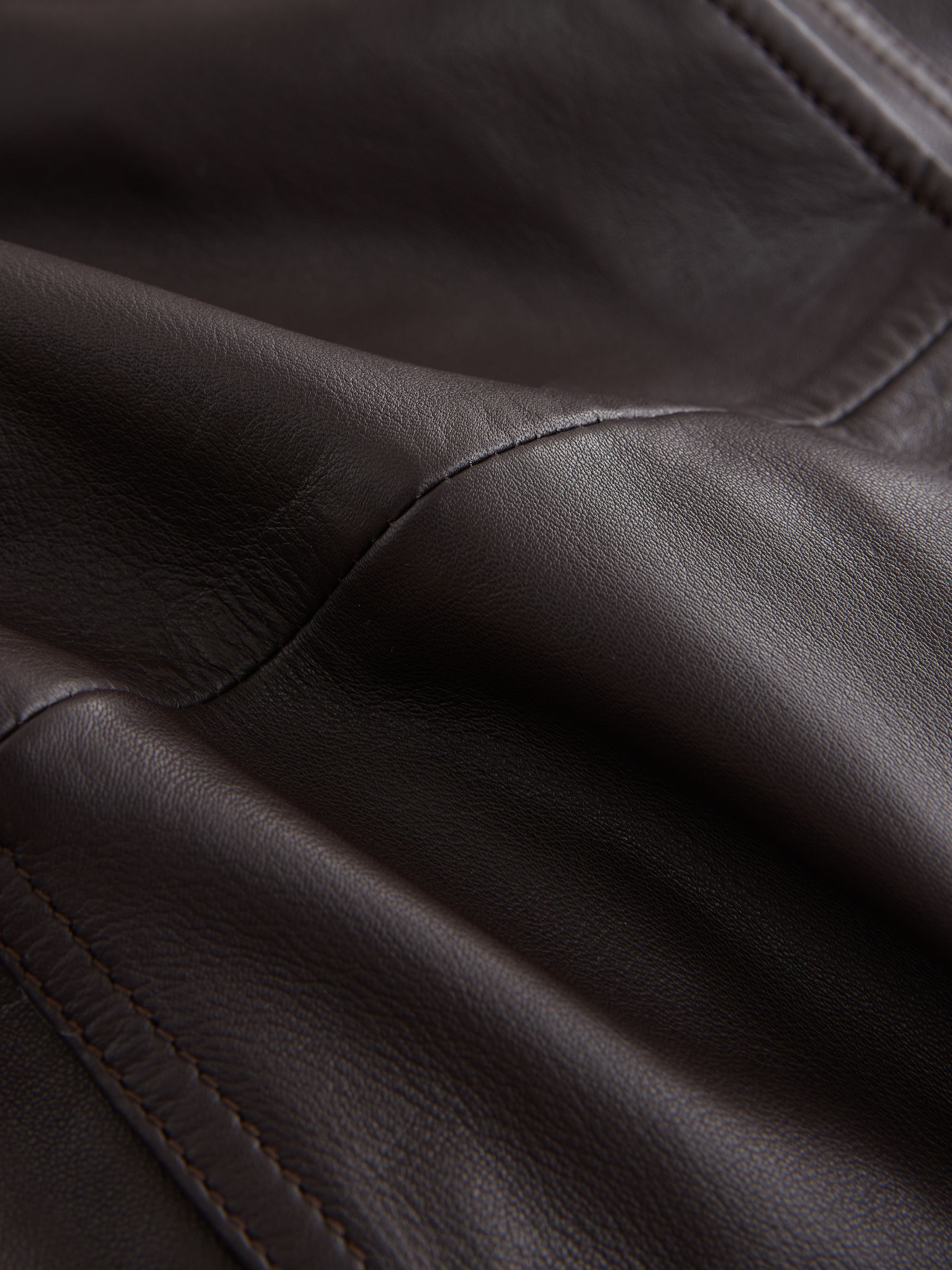 Chocoladebruin - N. Premium trenchcoat van echt leer