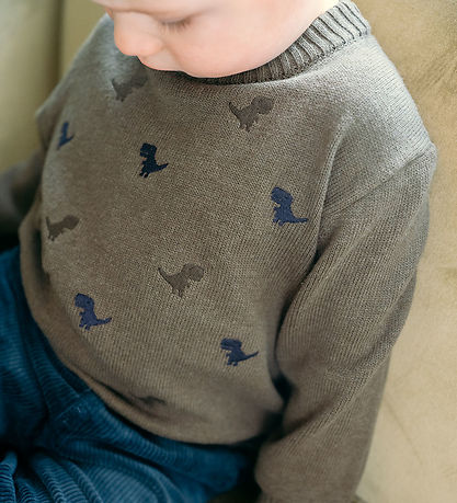 Hust and Claire Bluse - Strick - Pelle - Ivy Melange m. Dinosaur