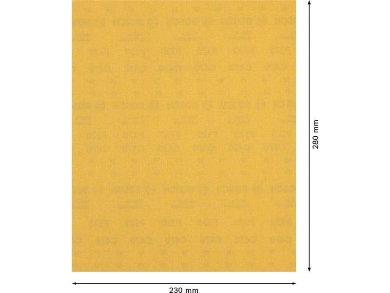 Bosch Professional Schleifpapier EXPERT C470, 230 x 280 mm, Schnelles Schleifen von Farbe und Holz
