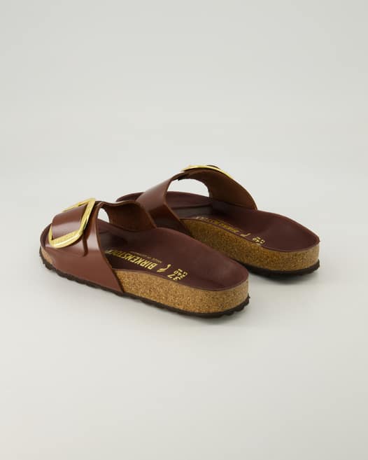 Birkenstock Madrid Big Buckle Pantoletten in Braun