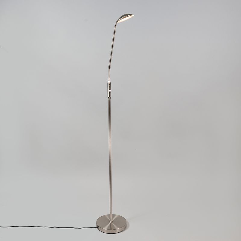 Moderne vloerlamp staal incl. LED - Eva