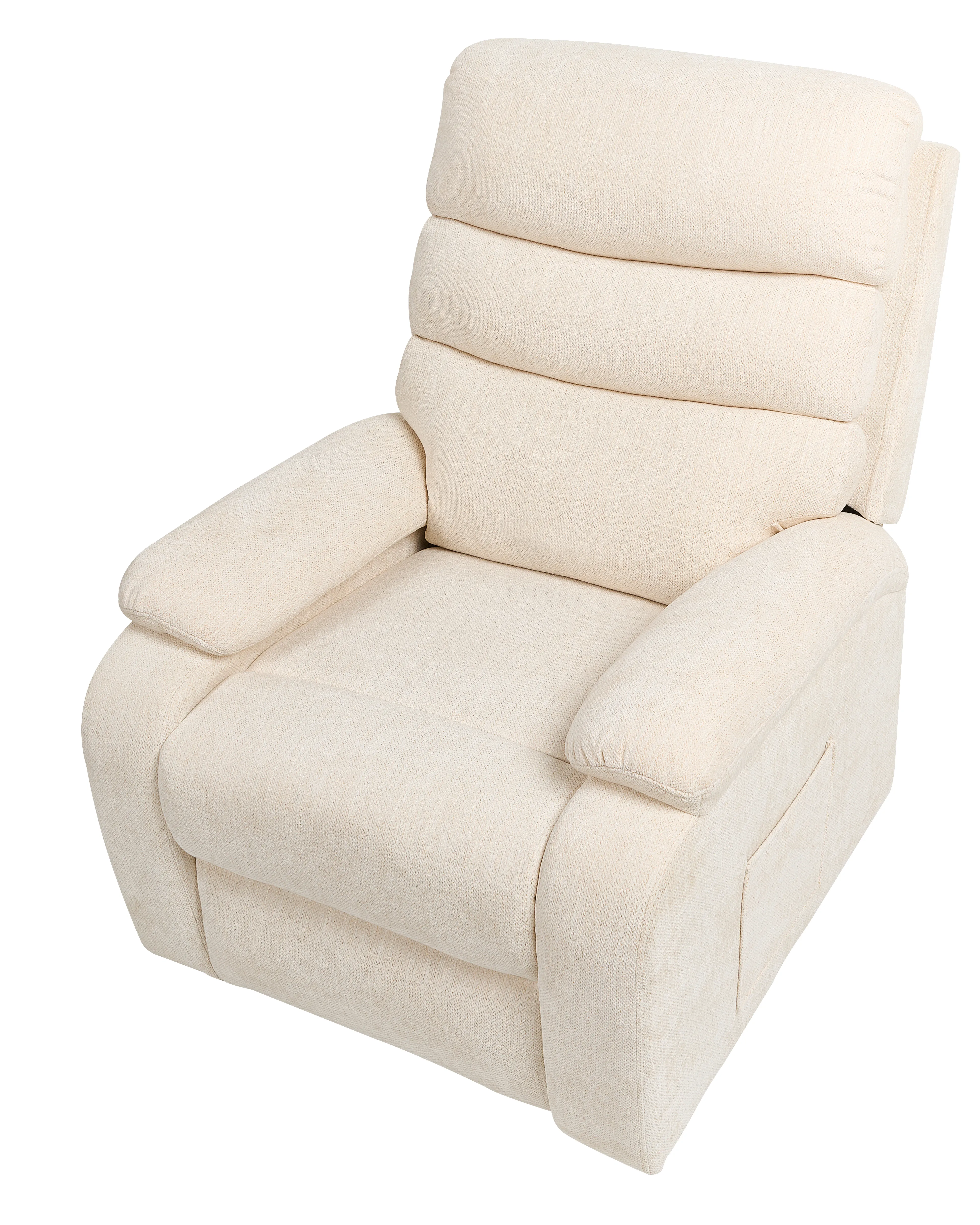 Elektrische relaxfauteuil RISE inclusief voetensteun Stof Lichtbeige