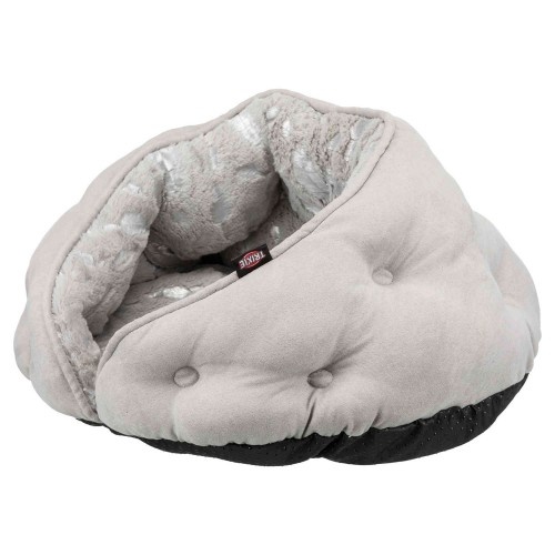Cama em forma de caverna Trixie Feather Grey para cães