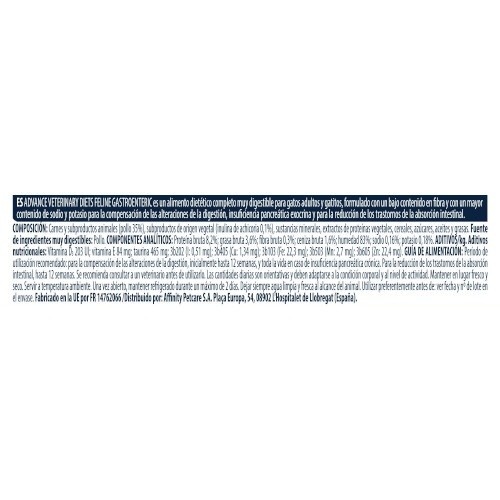 Sachê de 85g de Advance Gastroenteric Chicken para gatos