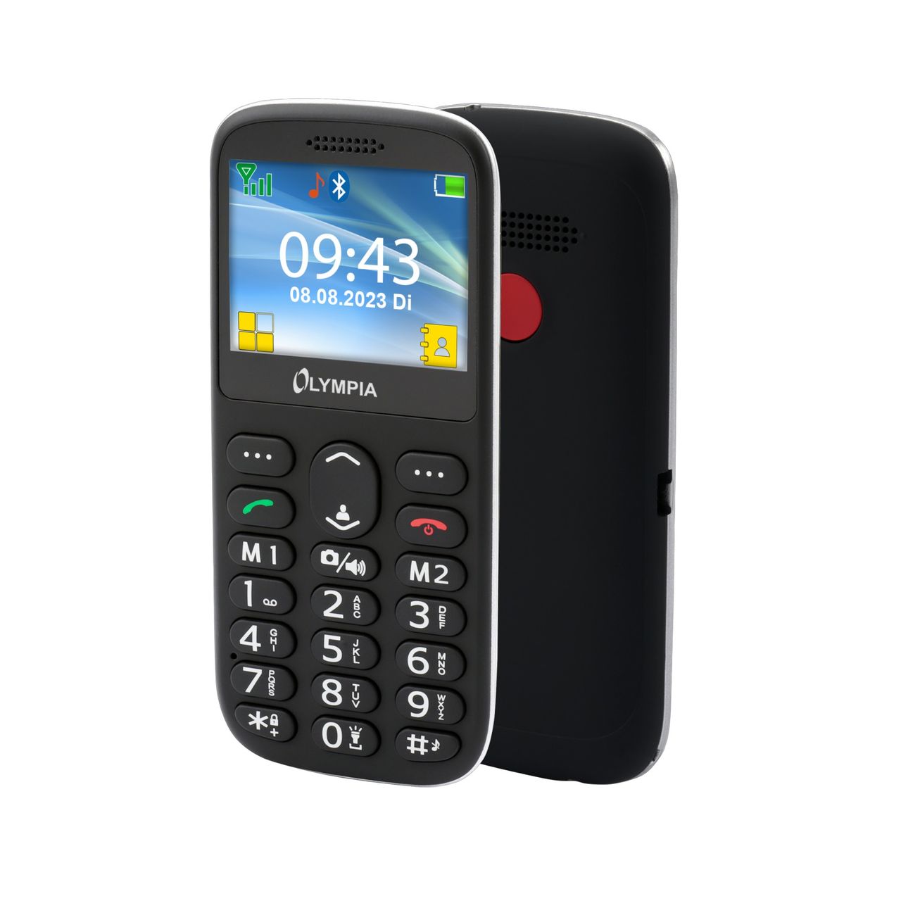 SUN Komfort Senioren Mobiltelefon mit Großtasten und großem Farb-LC-Display schwarz