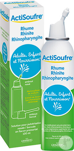 Actisoufre Solution Pour Pulvérisation Nasale/Buccale Flacon Pressurisé Flacon 100ml
