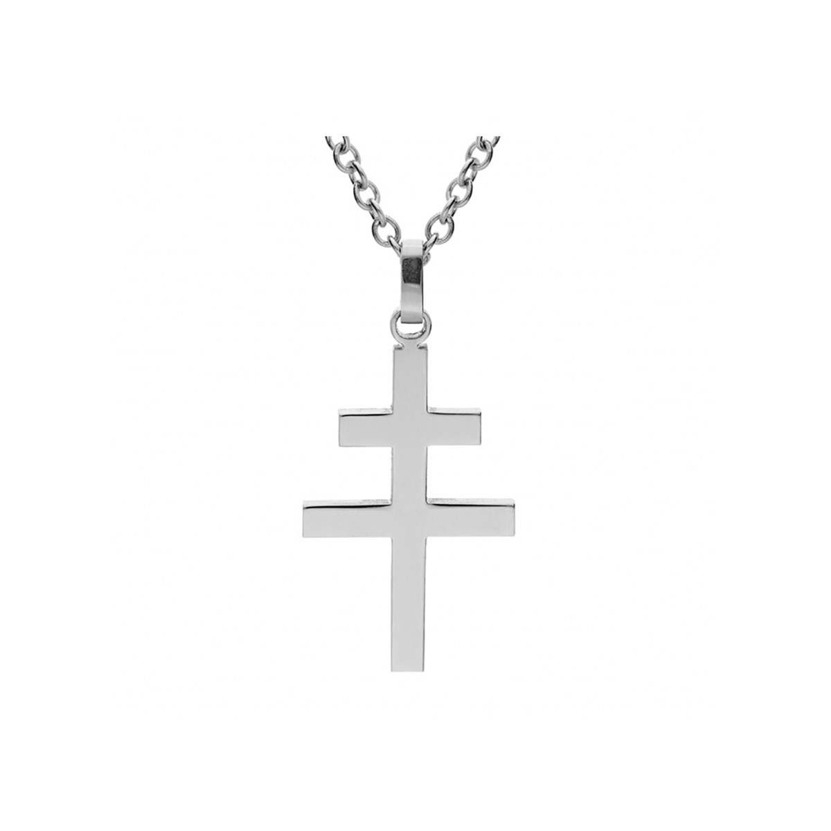 Collier Croix de Lorraine - Acier