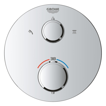 Grohe Precision Thermostat Perfect inbouw douchesysteem met Vitalio Rain Mono 310 hoofddouche rond Chroom