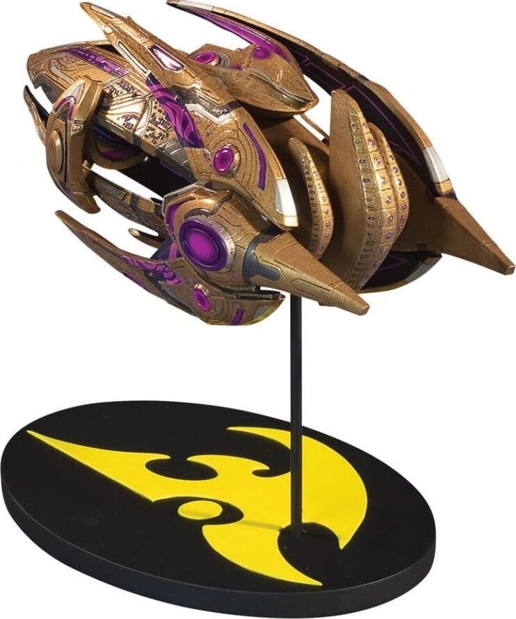 Starcraft Statuette - Golden Age Protoss Carrier Ship Replika - Blizzard - 18 CM