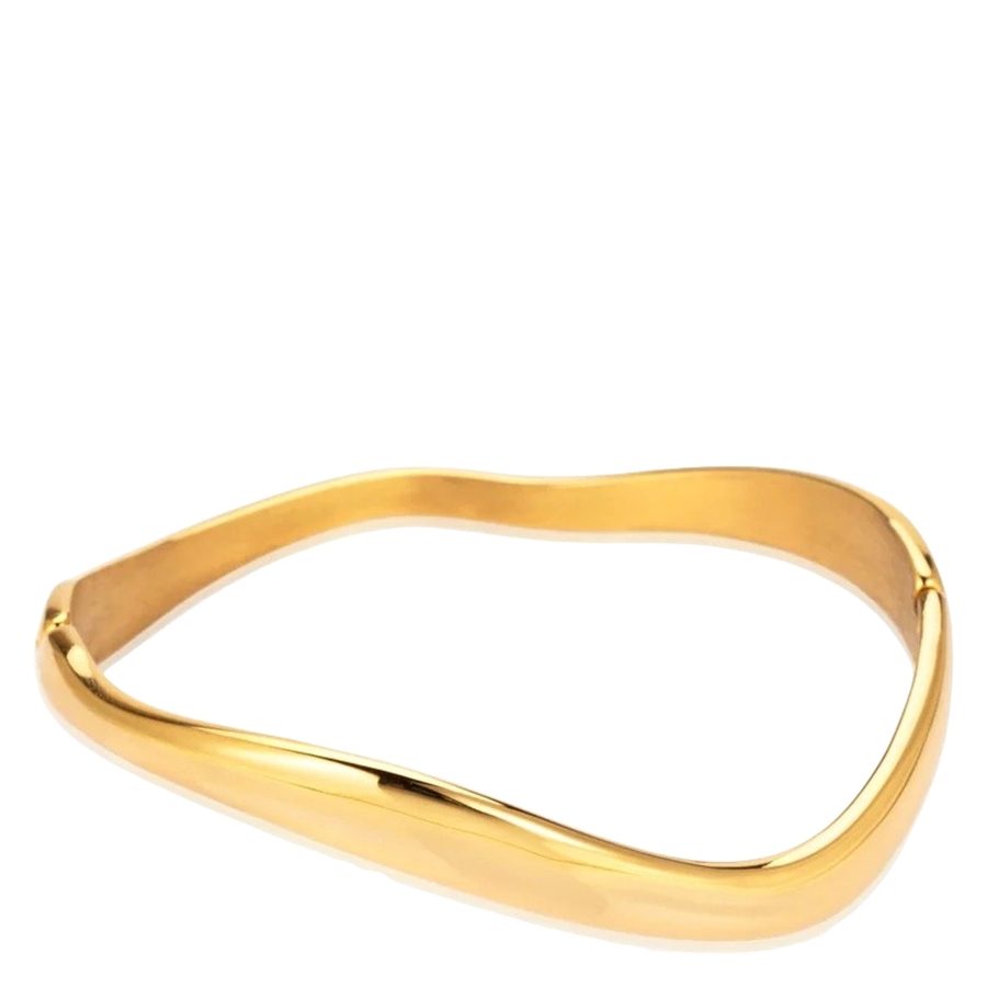 Sistie2ND Wavy Bracelet Gold Plated 17,5cm