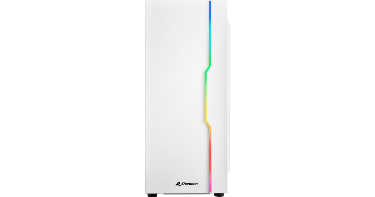SharkoonRGB Slider midi tower behuizing  (Wit | 3x USB-A | RGB | Tempered Glass)