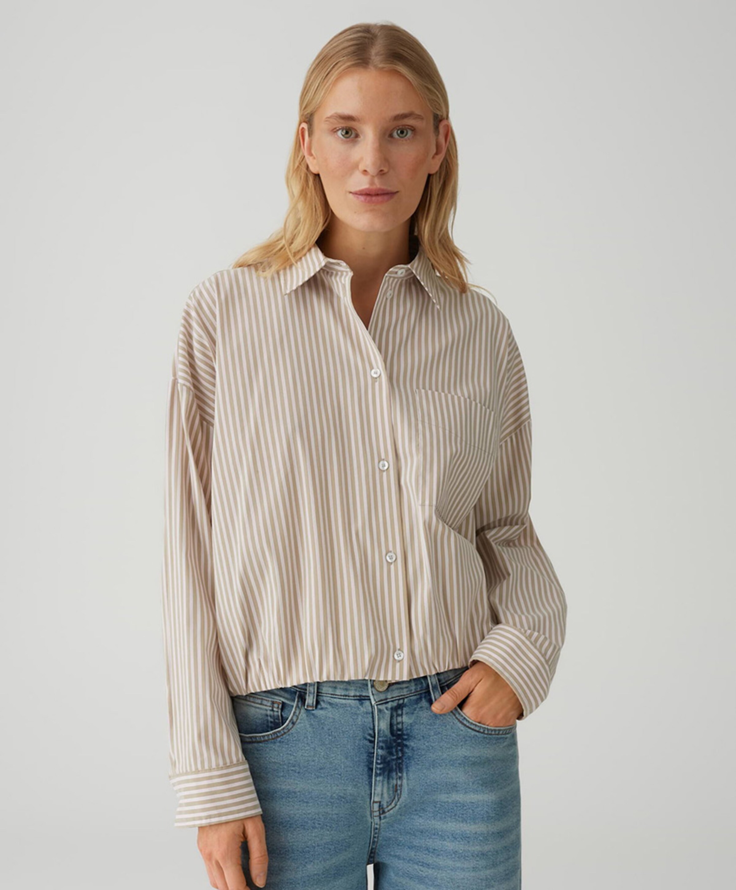 OPUS Dames blouse beige