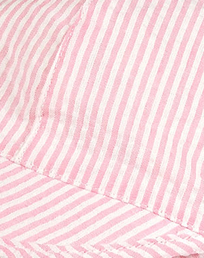 Schirmmütze STREIFEN mit Nackenschutz in rosa/weiß