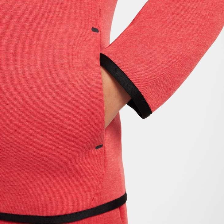 Nike Sweat à Capuche NSW Tech Fleece FZ 24 - Rouge/Noir Enfant