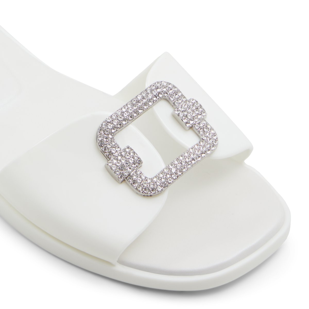 ALDO-Jellycious-l-Sandales à glissière - Talon plat - Blanc