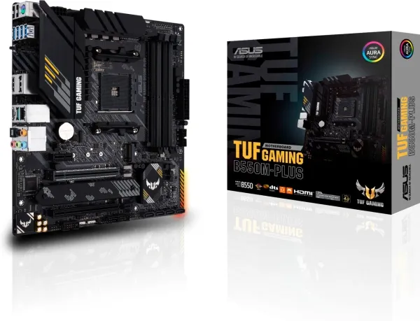 [OUTLET] - ASUS TUF GAMING B550M-PLUS - Bundkort - micro ATX - Socket AM4 - AMD B550 Chipset - USB-C Gen2, USB 3.2 Gen 1, USB 3.2 Gen 2 - 2.5 Gigabit LAN - onboard grafik (CPU påkrævet) - HD Audio (8-kanaler)