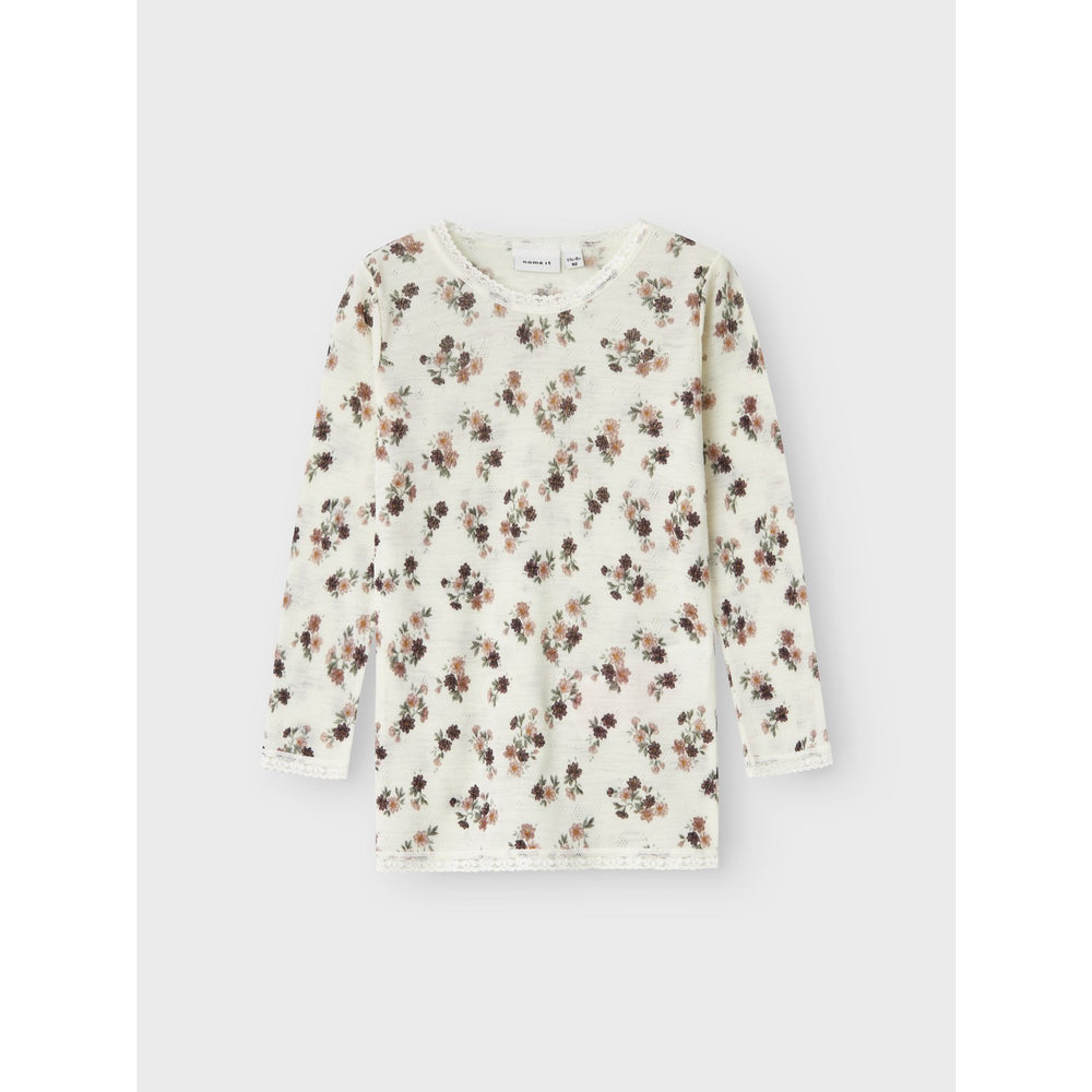 Køb Name It Snow White Wang Uld Needle Bluse Noos