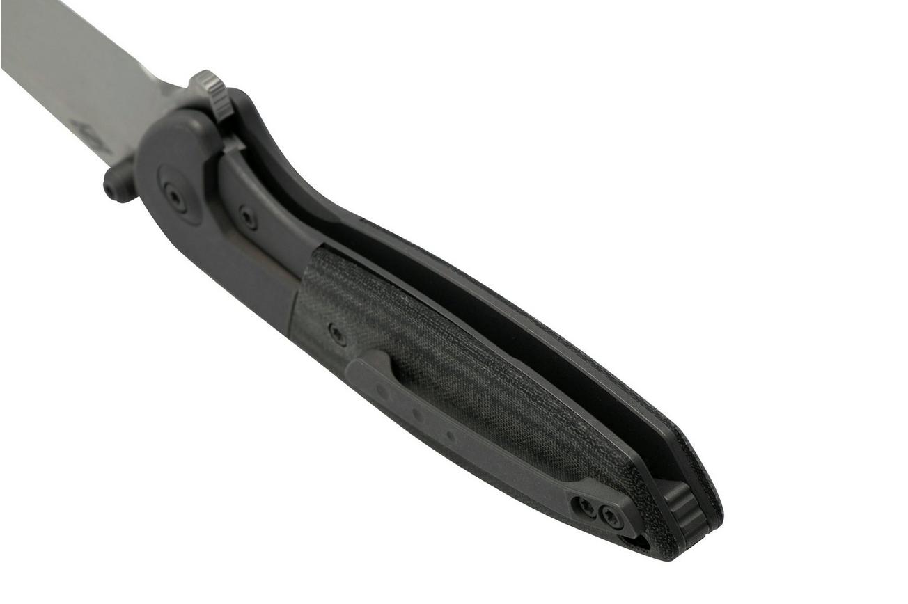 WE Knife Nitro Mini WE22015-3, Grey Titanium, Black Micarta Inlay, CPM 20CV zakmes