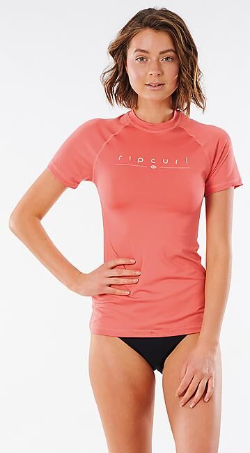 RIP CURL - T-SHIRT LYCRA GOLDEN RAYS MC FEMME