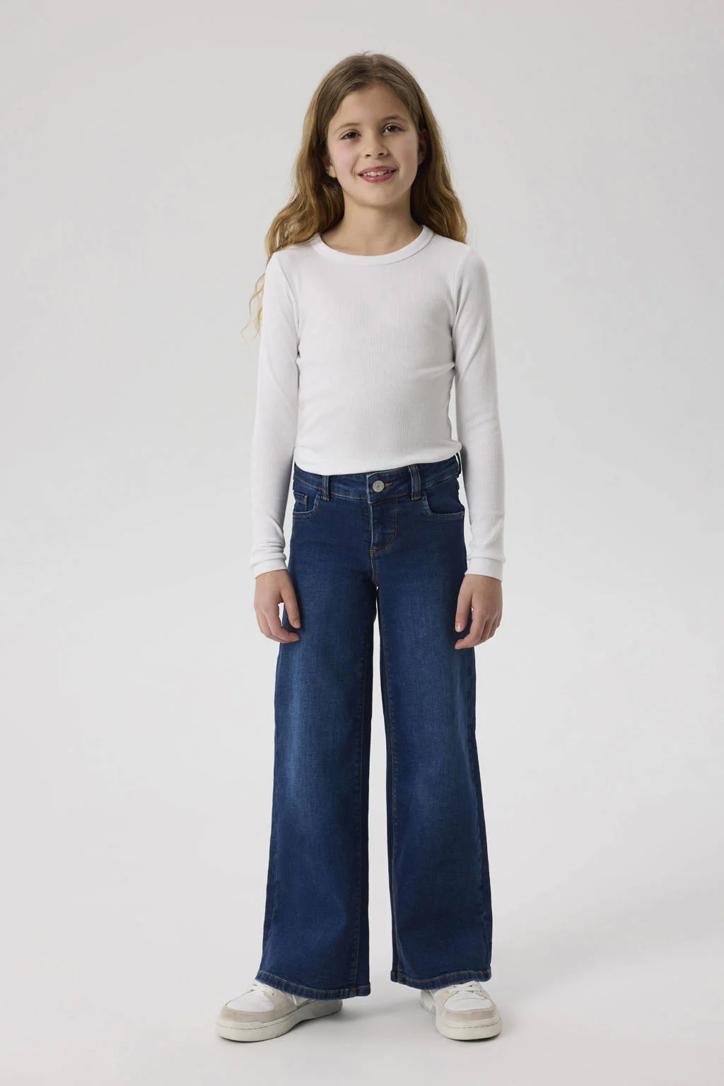 NAME IT KIDS wide leg jeans dark blue denim