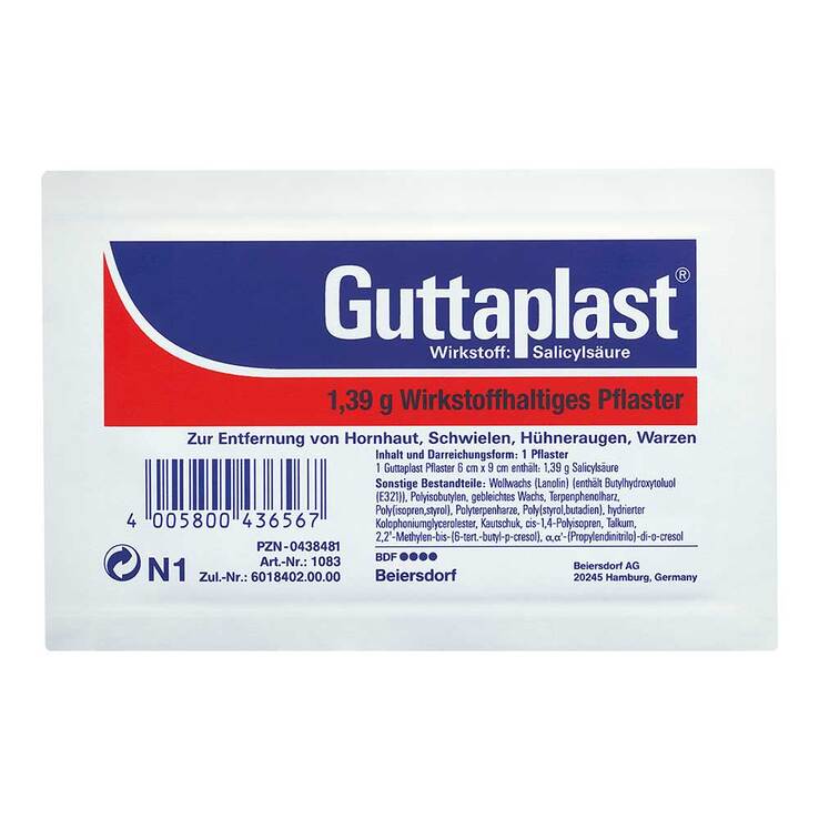 Guttaplast® Warzenpflaster 6 cm x 9 cm, 1 St