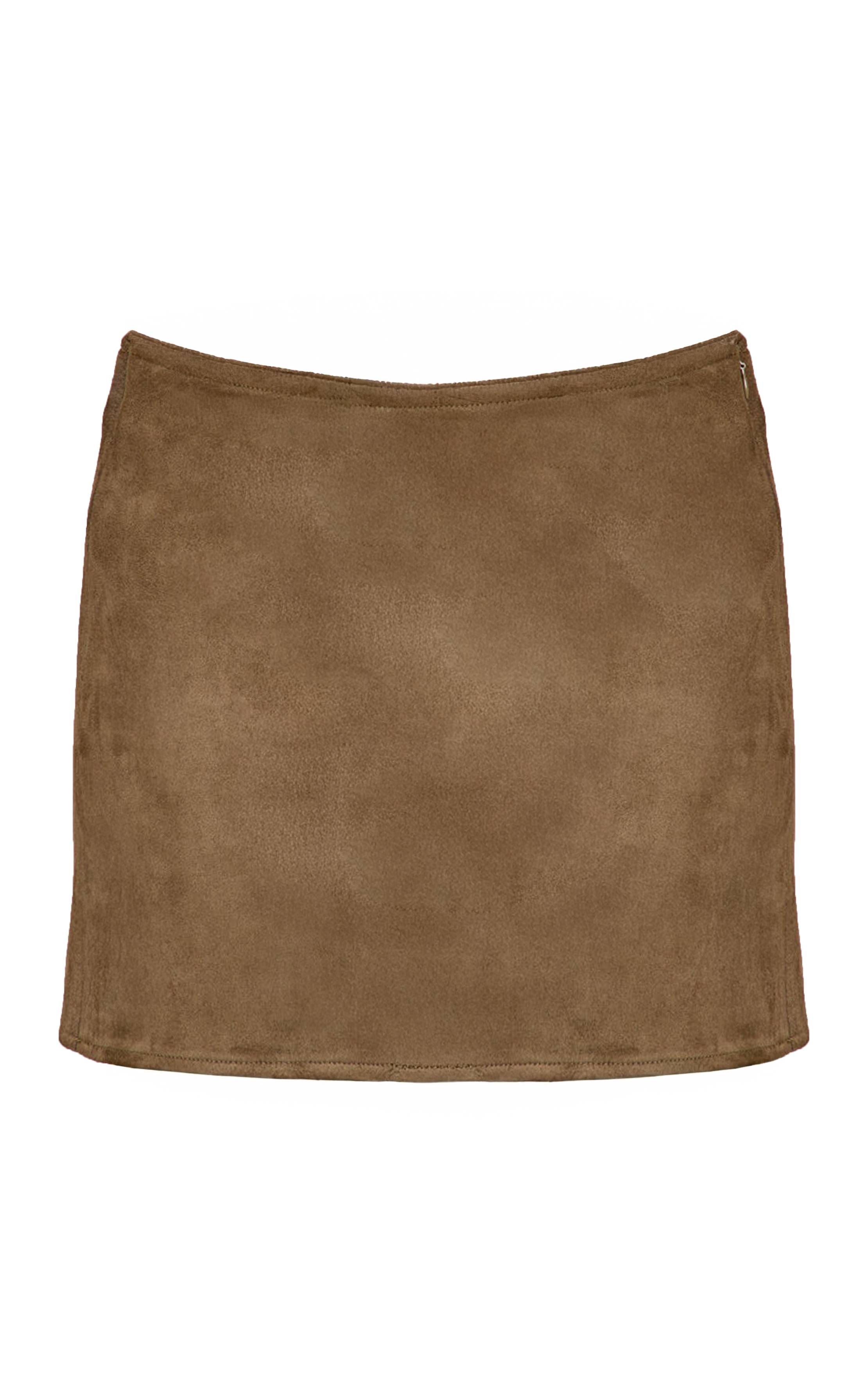 Kaki Jupe Mini Taille Moyenne Évasée En Synthétique Co-ord