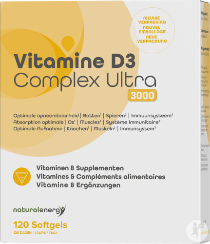 Natural Energy Vitamine D3 Complex Ultra Complément Alimentaire 120 Perles