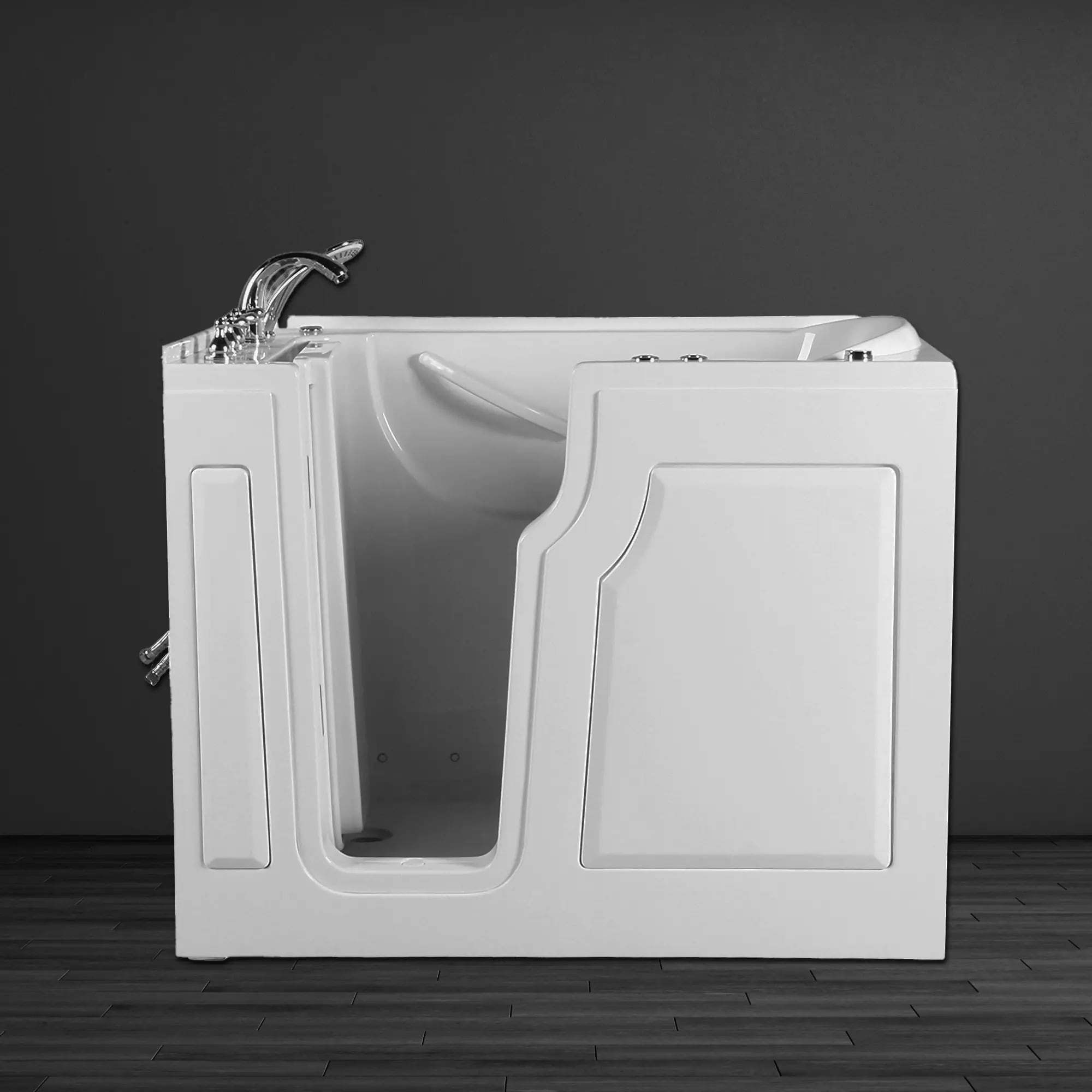 wanne 122x71 cm mit Whirlpool-Funktion Wasserdüsen integrierter Tür für leichten Einstieg- versch. Ausführungen