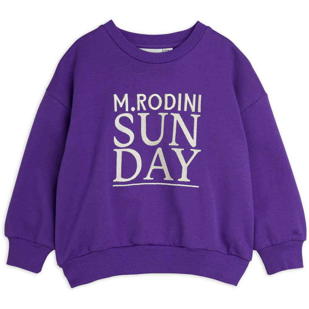 Køb Mini Rodini Purple Sunday Embroidery Sweatshirt