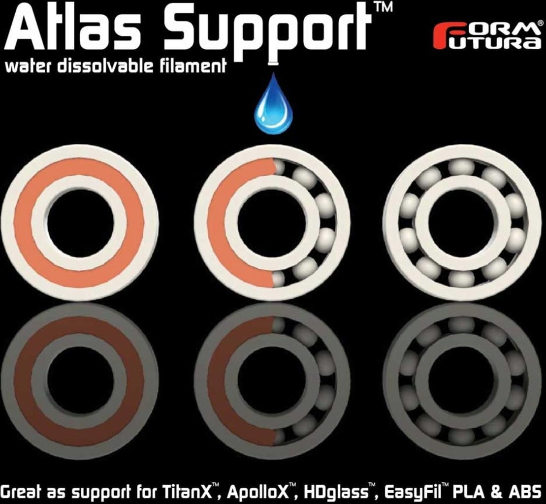 FormFutura  Atlas Support™ Natural, 1,75 mm (300 g)    Next-Gen kalt-wasserlösliches Supportmaterial