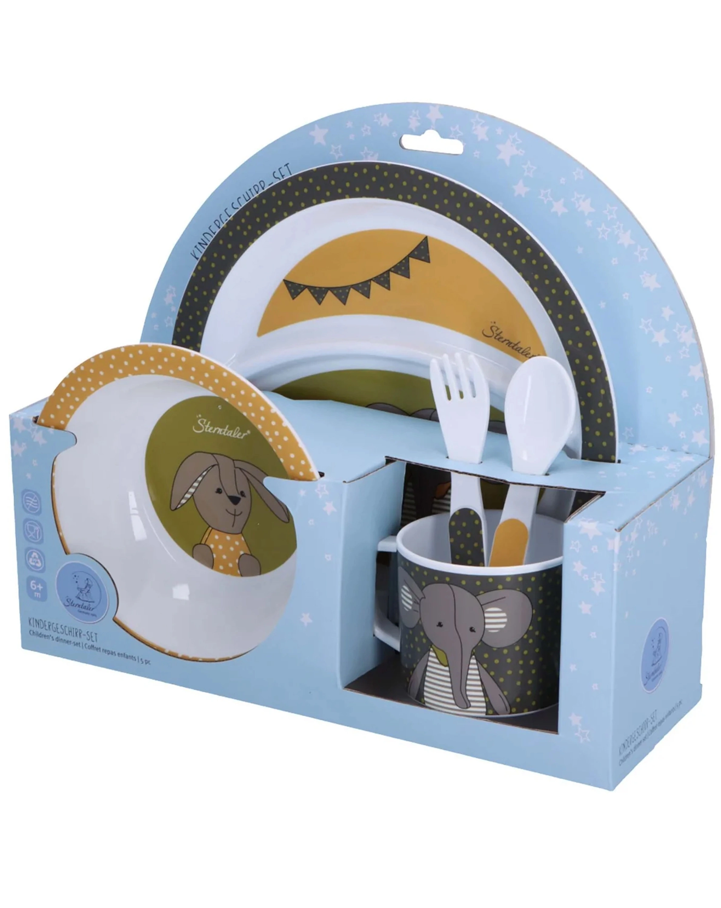 Kindergeschirr-Set EDDY & HAPPY 5-teilig