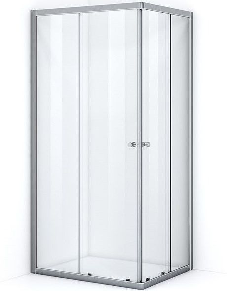 Ruby Allure Douchecabine | 90x70 cm Chroom Helder glas Schuifdeur Rechthoek